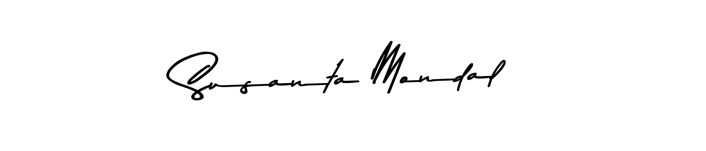 How to make Susanta Mondal name signature. Use Asem Kandis PERSONAL USE style for creating short signs online. This is the latest handwritten sign. Susanta Mondal signature style 9 images and pictures png
