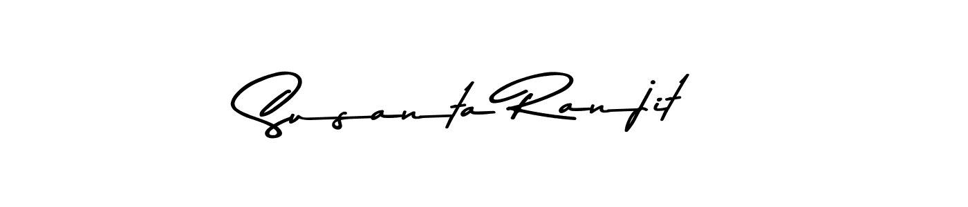 Create a beautiful signature design for name Susanta Ranjit. With this signature (Asem Kandis PERSONAL USE) fonts, you can make a handwritten signature for free. Susanta Ranjit signature style 9 images and pictures png