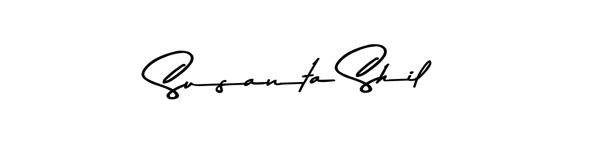 Create a beautiful signature design for name Susanta Shil. With this signature (Asem Kandis PERSONAL USE) fonts, you can make a handwritten signature for free. Susanta Shil signature style 9 images and pictures png