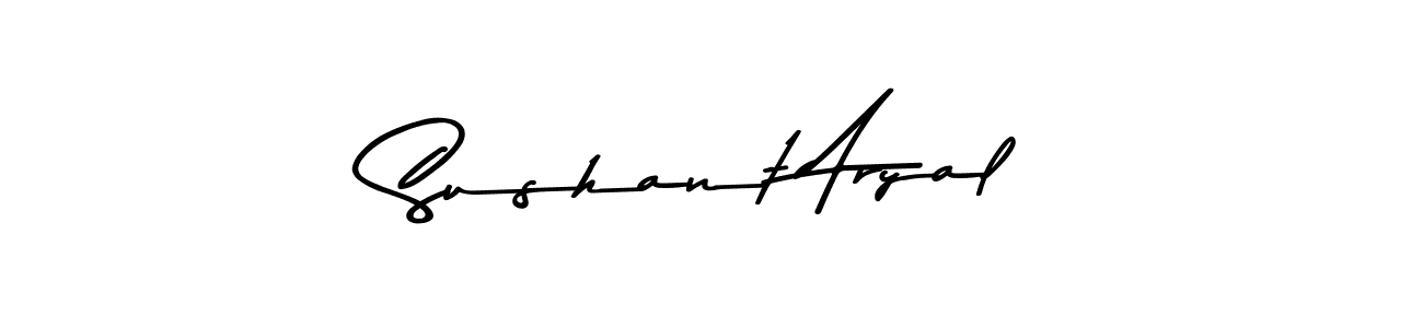 Make a beautiful signature design for name Sushant Aryal. With this signature (Asem Kandis PERSONAL USE) style, you can create a handwritten signature for free. Sushant Aryal signature style 9 images and pictures png