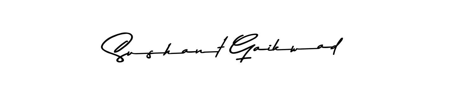 The best way (Asem Kandis PERSONAL USE) to make a short signature is to pick only two or three words in your name. The name Sushant Gaikwad include a total of six letters. For converting this name. Sushant Gaikwad signature style 9 images and pictures png