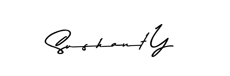 Use a signature maker to create a handwritten signature online. With this signature software, you can design (Asem Kandis PERSONAL USE) your own signature for name Sushant Y. Sushant Y signature style 9 images and pictures png