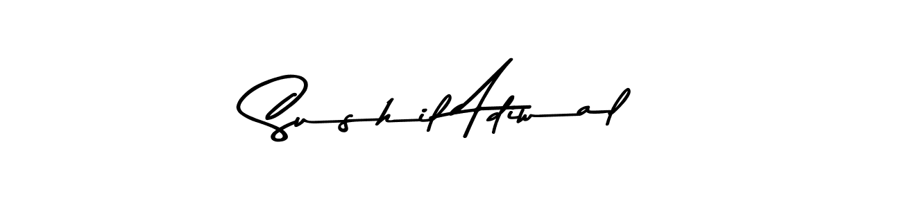 Design your own signature with our free online signature maker. With this signature software, you can create a handwritten (Asem Kandis PERSONAL USE) signature for name Sushil Adiwal. Sushil Adiwal signature style 9 images and pictures png