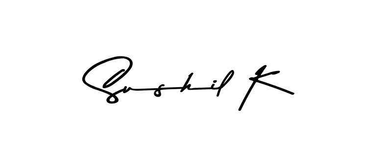 How to Draw Sushil K signature style? Asem Kandis PERSONAL USE is a latest design signature styles for name Sushil K. Sushil K signature style 9 images and pictures png