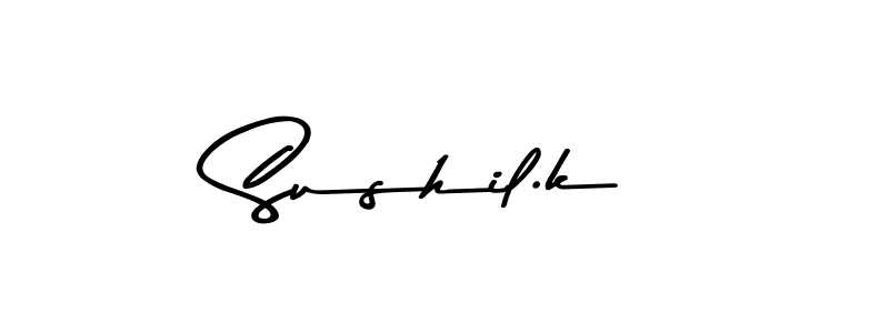 Make a beautiful signature design for name Sushil.k. With this signature (Asem Kandis PERSONAL USE) style, you can create a handwritten signature for free. Sushil.k signature style 9 images and pictures png