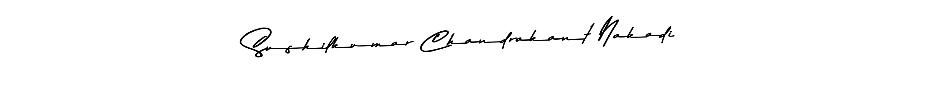 Similarly Asem Kandis PERSONAL USE is the best handwritten signature design. Signature creator online .You can use it as an online autograph creator for name Sushilkumar Chandrakant Nakadi. Sushilkumar Chandrakant Nakadi signature style 9 images and pictures png