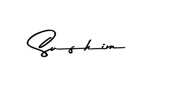 Create a beautiful signature design for name Sushim. With this signature (Asem Kandis PERSONAL USE) fonts, you can make a handwritten signature for free. Sushim signature style 9 images and pictures png