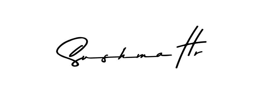 Make a beautiful signature design for name Sushma Hr. With this signature (Asem Kandis PERSONAL USE) style, you can create a handwritten signature for free. Sushma Hr signature style 9 images and pictures png