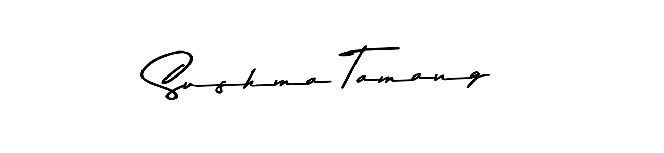 Make a beautiful signature design for name Sushma Tamang. With this signature (Asem Kandis PERSONAL USE) style, you can create a handwritten signature for free. Sushma Tamang signature style 9 images and pictures png