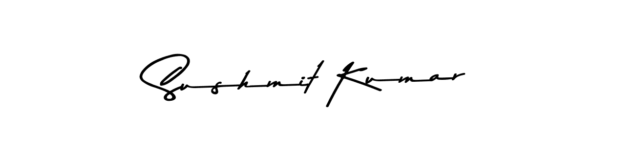 Create a beautiful signature design for name Sushmit Kumar. With this signature (Asem Kandis PERSONAL USE) fonts, you can make a handwritten signature for free. Sushmit Kumar signature style 9 images and pictures png