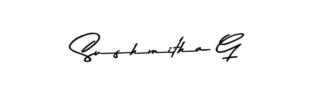 Sushmitha G stylish signature style. Best Handwritten Sign (Asem Kandis PERSONAL USE) for my name. Handwritten Signature Collection Ideas for my name Sushmitha G. Sushmitha G signature style 9 images and pictures png