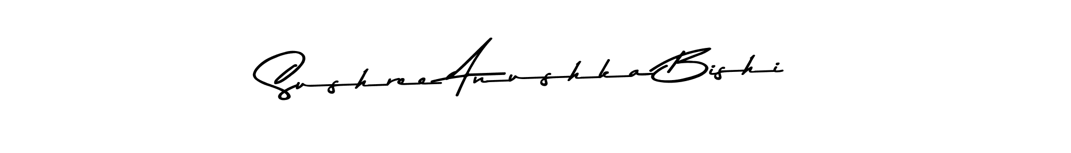 Create a beautiful signature design for name Sushree Anushka Bishi. With this signature (Asem Kandis PERSONAL USE) fonts, you can make a handwritten signature for free. Sushree Anushka Bishi signature style 9 images and pictures png