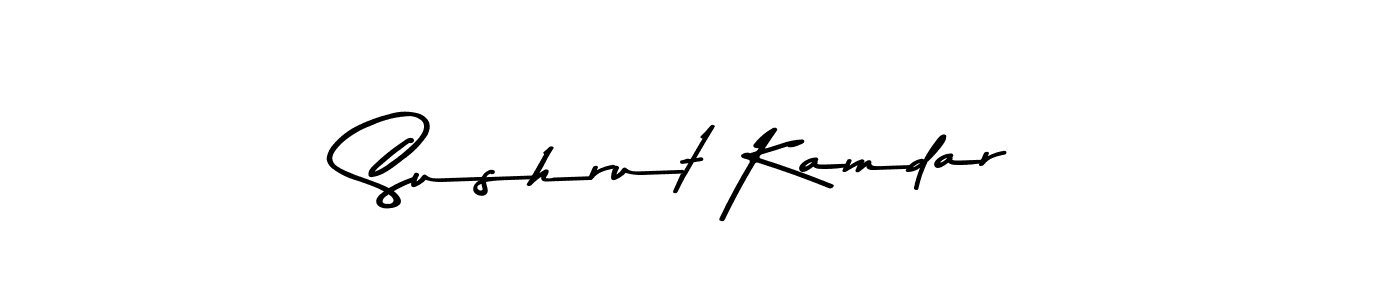 The best way (Asem Kandis PERSONAL USE) to make a short signature is to pick only two or three words in your name. The name Sushrut Kamdar include a total of six letters. For converting this name. Sushrut Kamdar signature style 9 images and pictures png