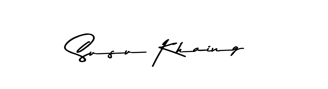 Use a signature maker to create a handwritten signature online. With this signature software, you can design (Asem Kandis PERSONAL USE) your own signature for name Susu Khaing. Susu Khaing signature style 9 images and pictures png