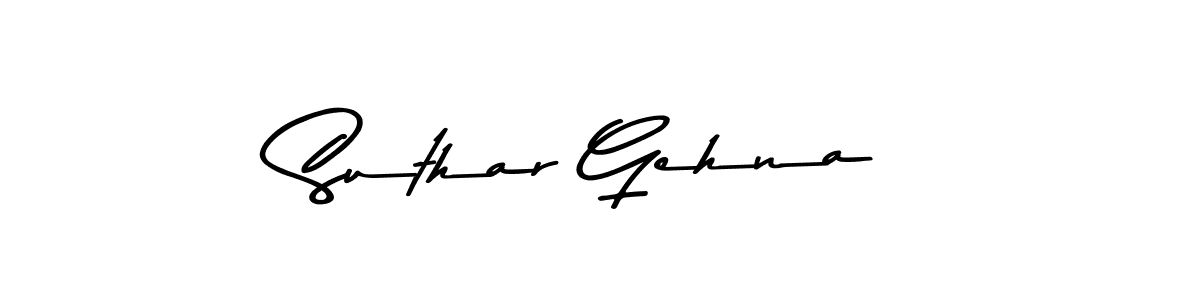 Similarly Asem Kandis PERSONAL USE is the best handwritten signature design. Signature creator online .You can use it as an online autograph creator for name Suthar Gehna. Suthar Gehna signature style 9 images and pictures png