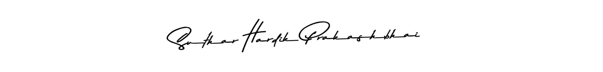 How to make Suthar Hardik Prakashbhai signature? Asem Kandis PERSONAL USE is a professional autograph style. Create handwritten signature for Suthar Hardik Prakashbhai name. Suthar Hardik Prakashbhai signature style 9 images and pictures png