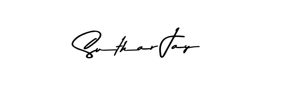 The best way (Asem Kandis PERSONAL USE) to make a short signature is to pick only two or three words in your name. The name Suthar Jay include a total of six letters. For converting this name. Suthar Jay signature style 9 images and pictures png