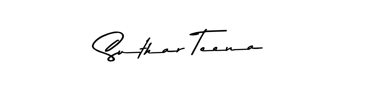 Similarly Asem Kandis PERSONAL USE is the best handwritten signature design. Signature creator online .You can use it as an online autograph creator for name Suthar Teena. Suthar Teena signature style 9 images and pictures png
