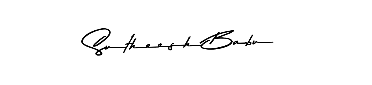 You should practise on your own different ways (Asem Kandis PERSONAL USE) to write your name (Sutheesh Babu) in signature. don't let someone else do it for you. Sutheesh Babu signature style 9 images and pictures png