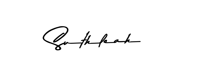 Make a beautiful signature design for name Suthleah. With this signature (Asem Kandis PERSONAL USE) style, you can create a handwritten signature for free. Suthleah signature style 9 images and pictures png