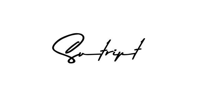 Make a beautiful signature design for name Sutript. With this signature (Asem Kandis PERSONAL USE) style, you can create a handwritten signature for free. Sutript signature style 9 images and pictures png