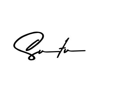 Create a beautiful signature design for name Sutu. With this signature (Asem Kandis PERSONAL USE) fonts, you can make a handwritten signature for free. Sutu signature style 9 images and pictures png