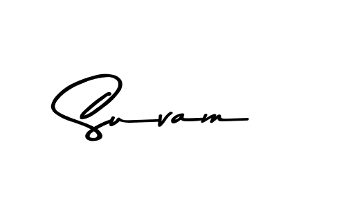 Also You can easily find your signature by using the search form. We will create Suvam name handwritten signature images for you free of cost using Asem Kandis PERSONAL USE sign style. Suvam signature style 9 images and pictures png