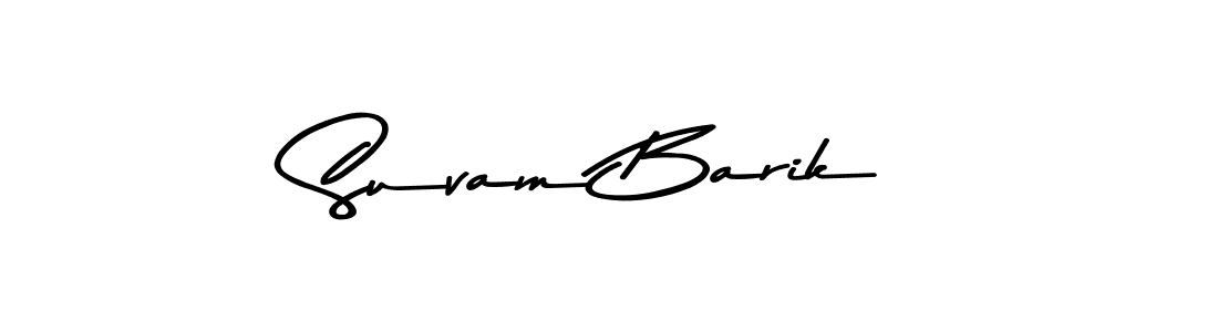 The best way (Asem Kandis PERSONAL USE) to make a short signature is to pick only two or three words in your name. The name Suvam Barik include a total of six letters. For converting this name. Suvam Barik signature style 9 images and pictures png