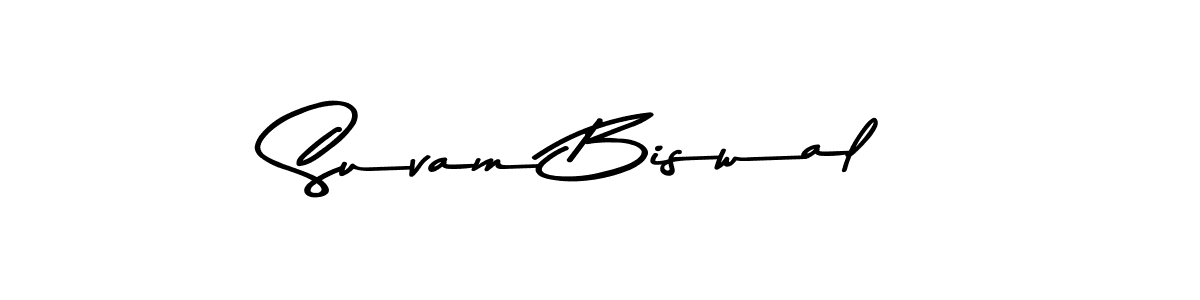 Design your own signature with our free online signature maker. With this signature software, you can create a handwritten (Asem Kandis PERSONAL USE) signature for name Suvam Biswal. Suvam Biswal signature style 9 images and pictures png