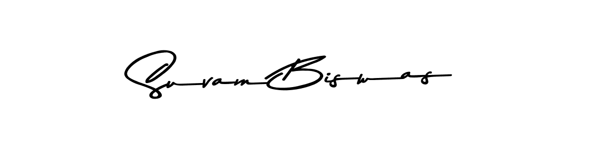 Use a signature maker to create a handwritten signature online. With this signature software, you can design (Asem Kandis PERSONAL USE) your own signature for name Suvam Biswas. Suvam Biswas signature style 9 images and pictures png