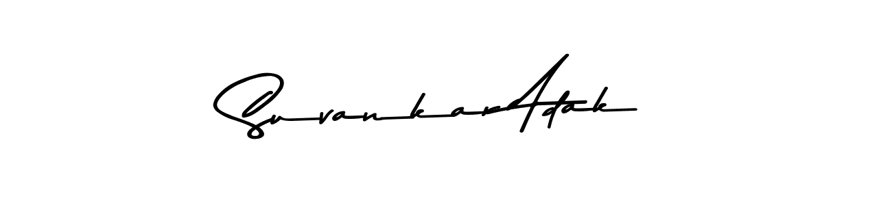 Create a beautiful signature design for name Suvankar Adak. With this signature (Asem Kandis PERSONAL USE) fonts, you can make a handwritten signature for free. Suvankar Adak signature style 9 images and pictures png