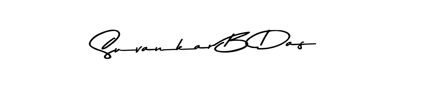 How to make Suvankar B Das name signature. Use Asem Kandis PERSONAL USE style for creating short signs online. This is the latest handwritten sign. Suvankar B Das signature style 9 images and pictures png