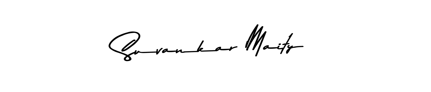 Create a beautiful signature design for name Suvankar Maity. With this signature (Asem Kandis PERSONAL USE) fonts, you can make a handwritten signature for free. Suvankar Maity signature style 9 images and pictures png