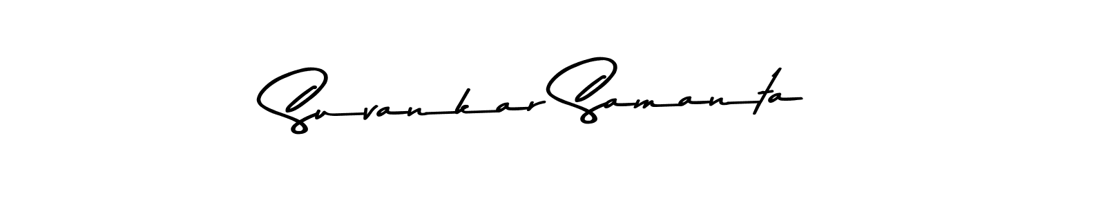 You should practise on your own different ways (Asem Kandis PERSONAL USE) to write your name (Suvankar Samanta) in signature. don't let someone else do it for you. Suvankar Samanta signature style 9 images and pictures png