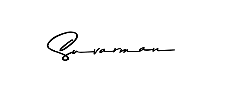 How to make Suvarman name signature. Use Asem Kandis PERSONAL USE style for creating short signs online. This is the latest handwritten sign. Suvarman signature style 9 images and pictures png