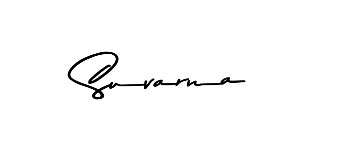 Make a beautiful signature design for name Suvarna. With this signature (Asem Kandis PERSONAL USE) style, you can create a handwritten signature for free. Suvarna signature style 9 images and pictures png