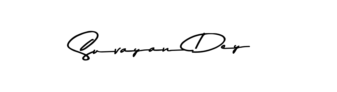 How to make Suvayan Dey name signature. Use Asem Kandis PERSONAL USE style for creating short signs online. This is the latest handwritten sign. Suvayan Dey signature style 9 images and pictures png