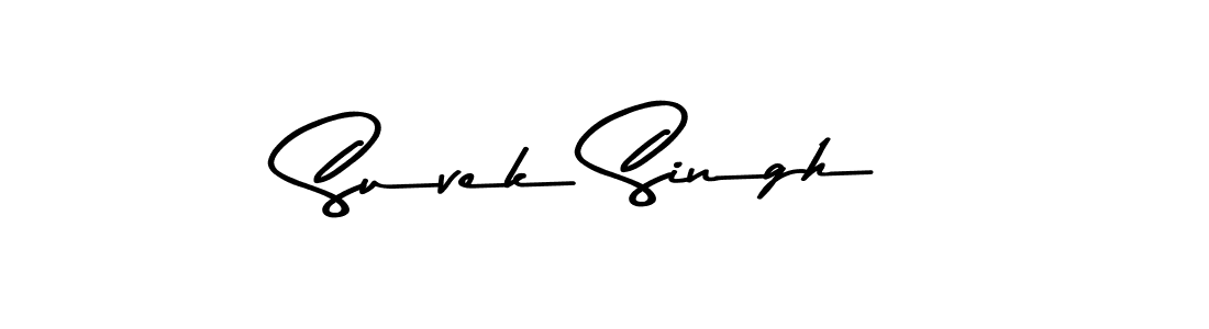Use a signature maker to create a handwritten signature online. With this signature software, you can design (Asem Kandis PERSONAL USE) your own signature for name Suvek Singh. Suvek Singh signature style 9 images and pictures png