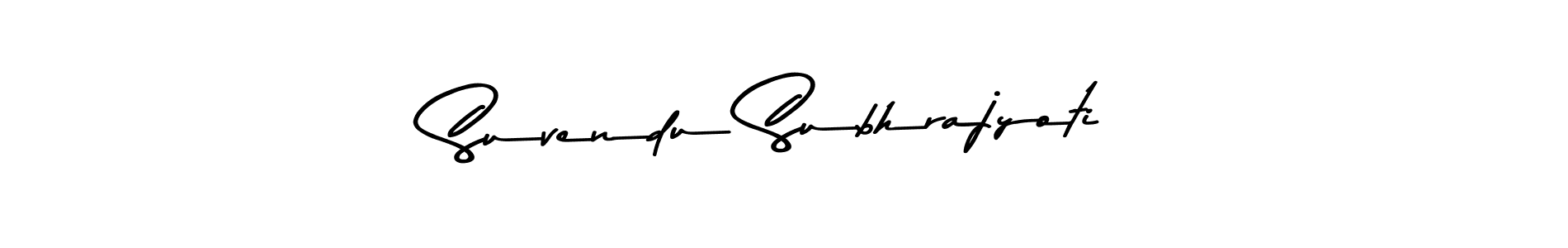 How to make Suvendu Subhrajyoti name signature. Use Asem Kandis PERSONAL USE style for creating short signs online. This is the latest handwritten sign. Suvendu Subhrajyoti signature style 9 images and pictures png