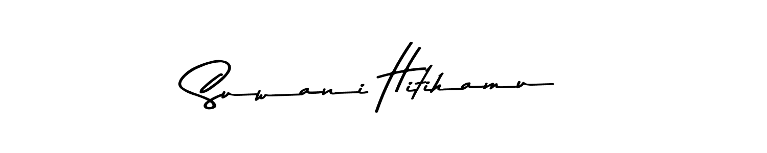 Create a beautiful signature design for name Suwani Hitihamu. With this signature (Asem Kandis PERSONAL USE) fonts, you can make a handwritten signature for free. Suwani Hitihamu signature style 9 images and pictures png