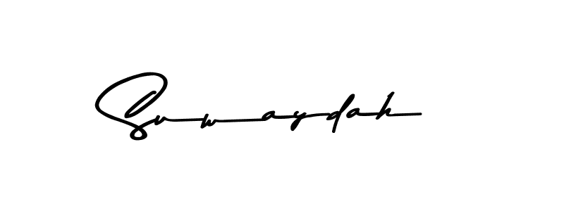 How to make Suwaydah name signature. Use Asem Kandis PERSONAL USE style for creating short signs online. This is the latest handwritten sign. Suwaydah signature style 9 images and pictures png