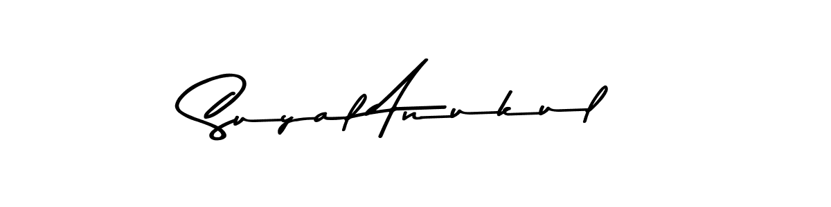 Make a beautiful signature design for name Suyal Anukul. With this signature (Asem Kandis PERSONAL USE) style, you can create a handwritten signature for free. Suyal Anukul signature style 9 images and pictures png