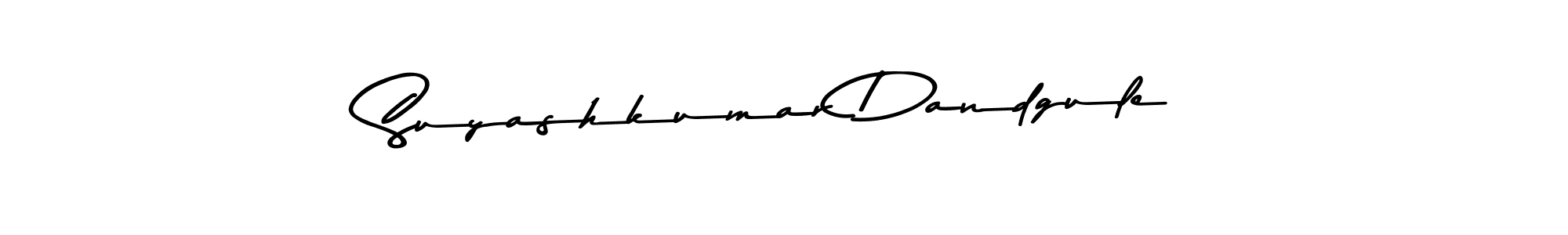 How to make Suyashkumar Dandgule name signature. Use Asem Kandis PERSONAL USE style for creating short signs online. This is the latest handwritten sign. Suyashkumar Dandgule signature style 9 images and pictures png