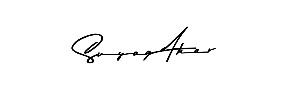 Also we have Suyog Aher name is the best signature style. Create professional handwritten signature collection using Asem Kandis PERSONAL USE autograph style. Suyog Aher signature style 9 images and pictures png