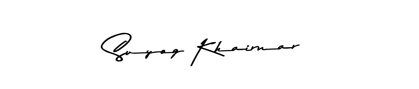 if you are searching for the best signature style for your name Suyog Khairnar. so please give up your signature search. here we have designed multiple signature styles  using Asem Kandis PERSONAL USE. Suyog Khairnar signature style 9 images and pictures png
