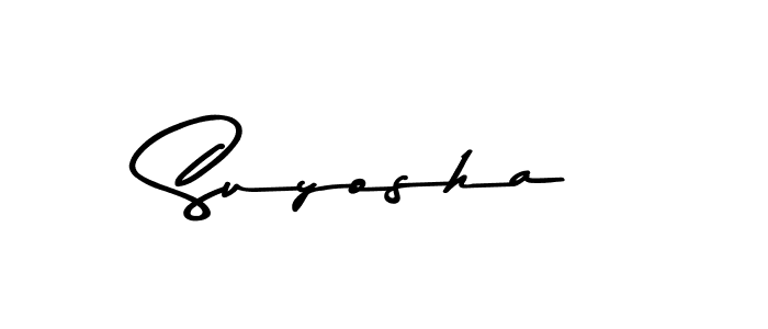 Make a beautiful signature design for name Suyosha. With this signature (Asem Kandis PERSONAL USE) style, you can create a handwritten signature for free. Suyosha signature style 9 images and pictures png