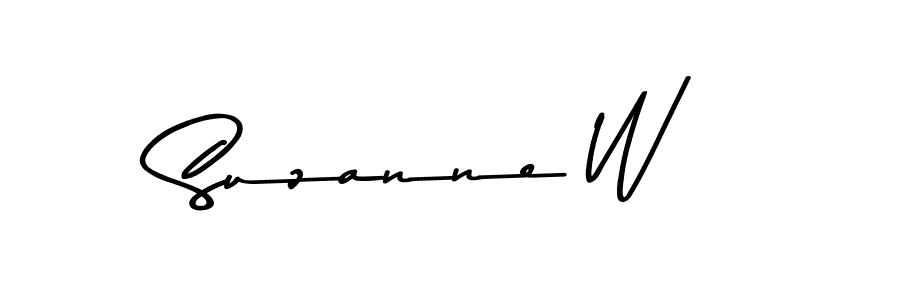 You should practise on your own different ways (Asem Kandis PERSONAL USE) to write your name (Suzanne W) in signature. don't let someone else do it for you. Suzanne W signature style 9 images and pictures png