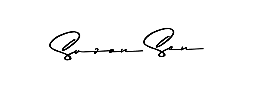How to make Suzon Sen signature? Asem Kandis PERSONAL USE is a professional autograph style. Create handwritten signature for Suzon Sen name. Suzon Sen signature style 9 images and pictures png