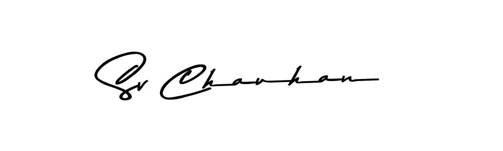 How to make Sv Chauhan signature? Asem Kandis PERSONAL USE is a professional autograph style. Create handwritten signature for Sv Chauhan name. Sv Chauhan signature style 9 images and pictures png