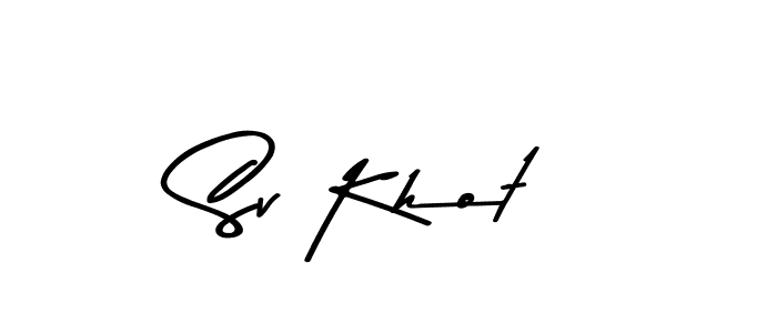 This is the best signature style for the Sv Khot name. Also you like these signature font (Asem Kandis PERSONAL USE). Mix name signature. Sv Khot signature style 9 images and pictures png